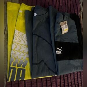 Puma Teal and Black Logo Tee - Men’s Medium- 3 pack shirts (NWT)